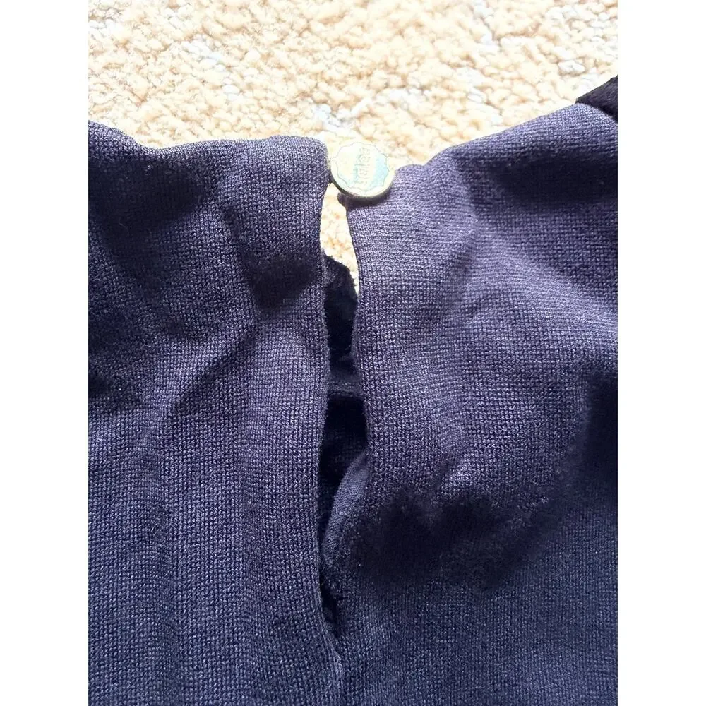 LiaLea Black Velvet Sleeve Shirt with Removable Heart Patch Pin Size 5-6